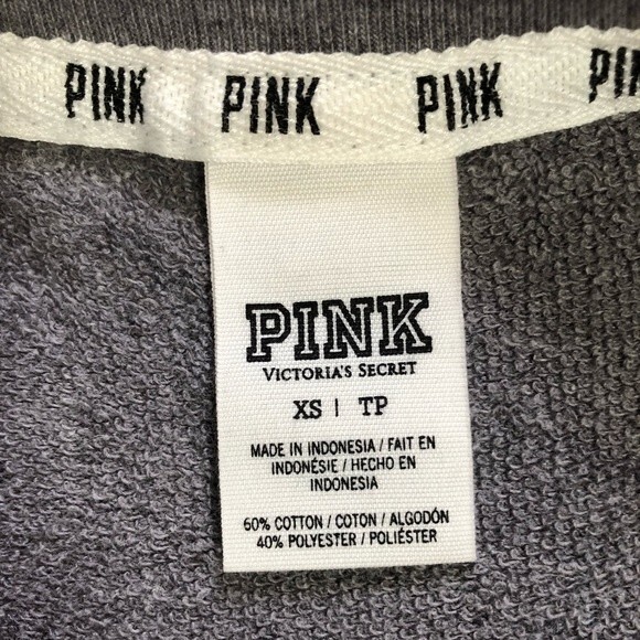 Victoria’s Secret PINK Grey Logo Long Sleeve Sweatshirt - Picture 5 of 6